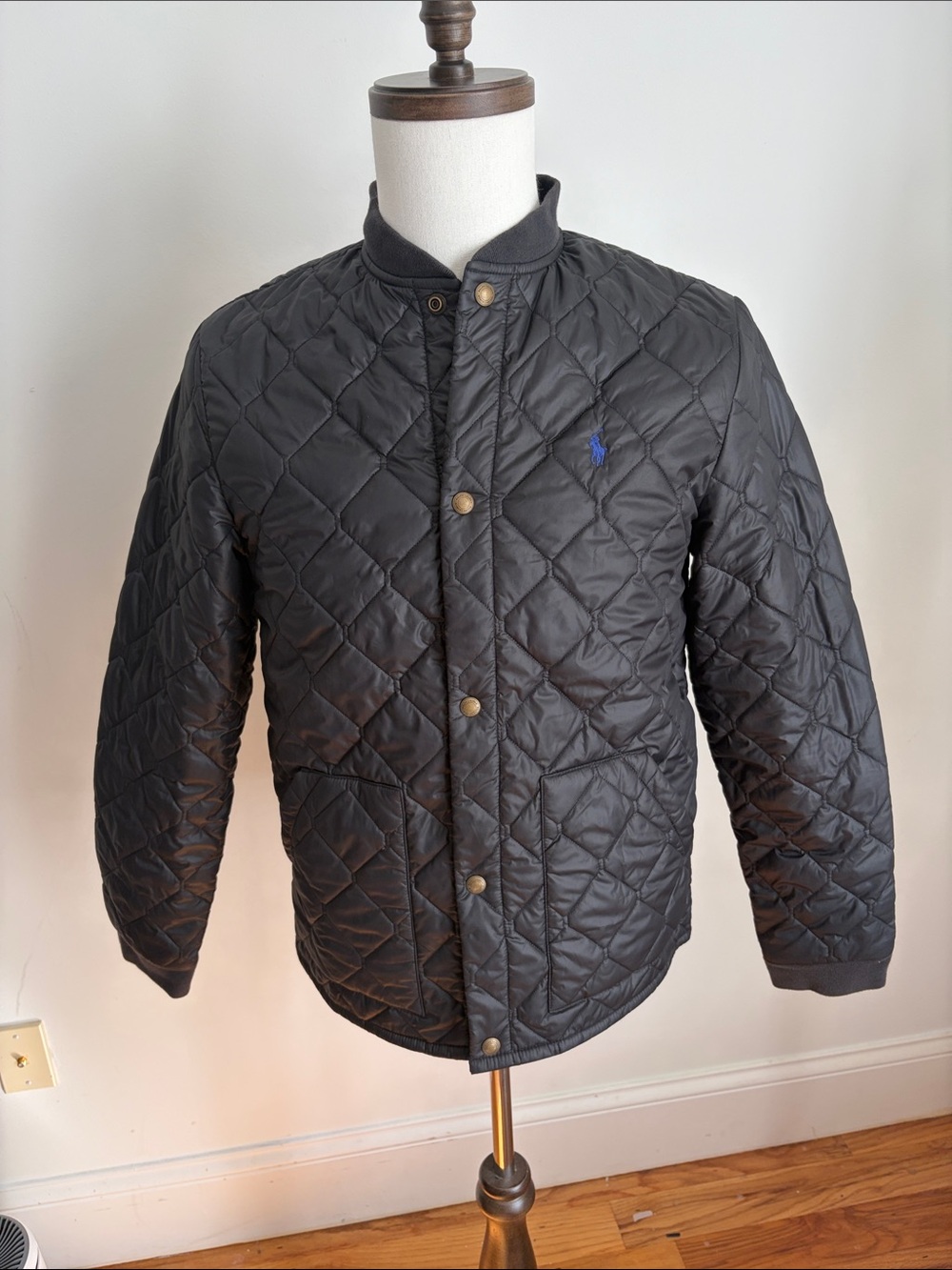 Boy’s Polo by Ralph Lauren Black Quilted Jacket with Blue Label
